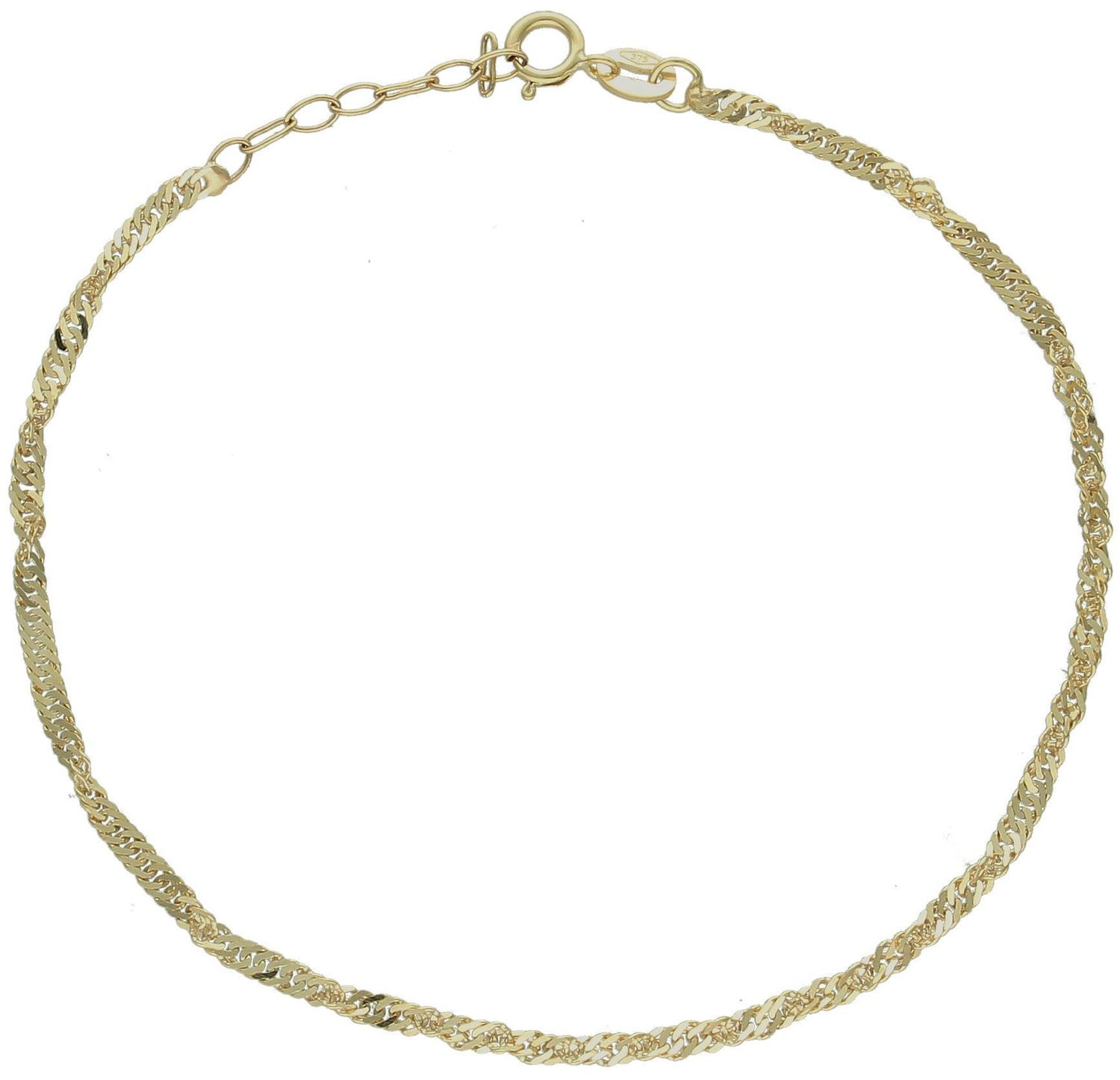 Bransoletka złota singapur próba 375, BR 3398 375 1,5mm Złota bransoletka wykonana z 9 karatowego żółtego złota. Bransoletka to idealny pomysł na prezent..jpg